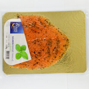 Saumon mariné au basilic